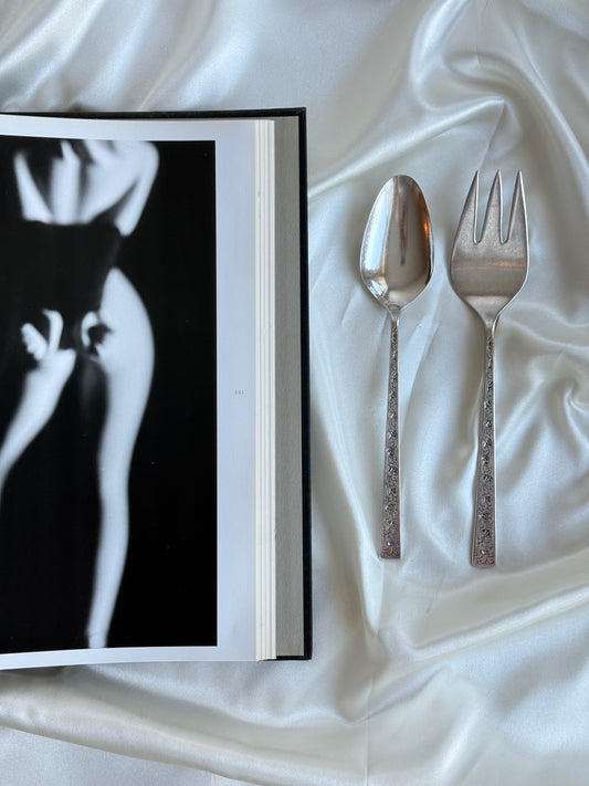 Vintage Silver-Plated Serving Spoon & Fork Set – 1847 Rogers Bros