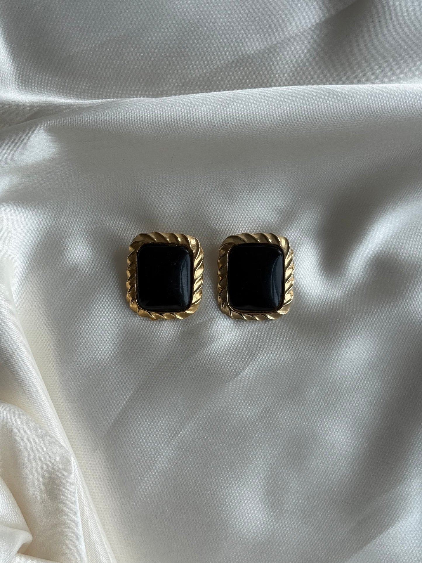 Vintage Gold-Toned Clip-On Earrings