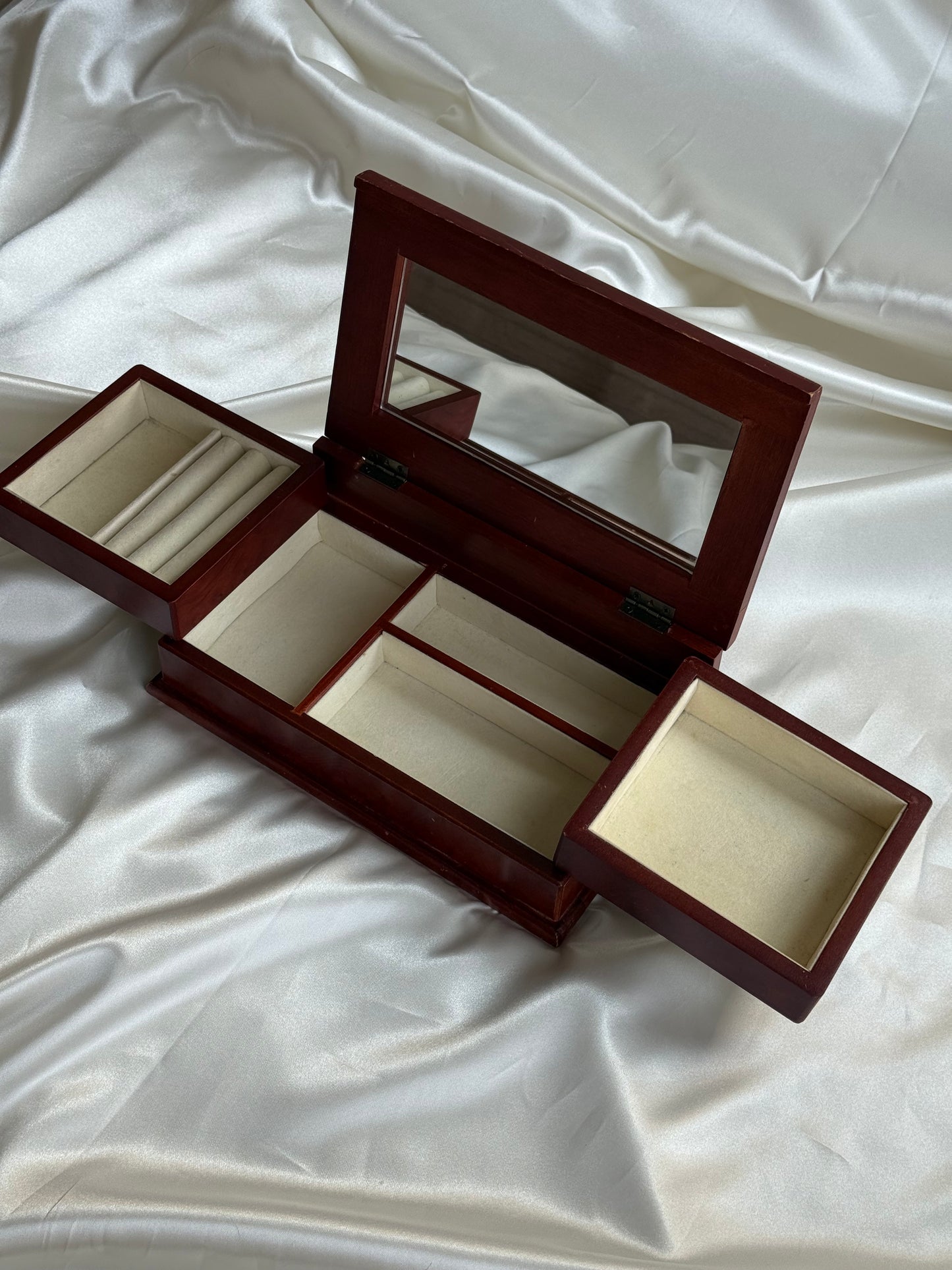 Vintage Burl Wood Jewelry Box