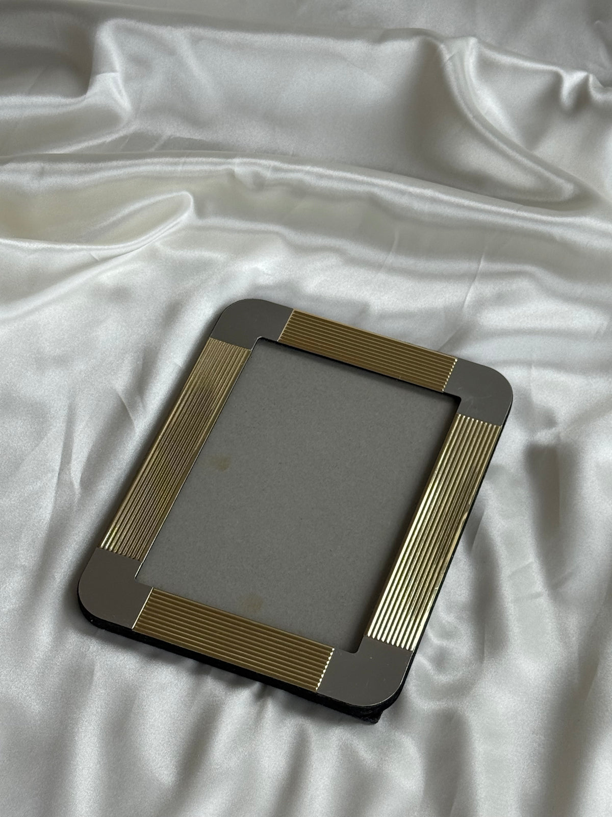 Vintage Postmodern Two-Tone Metal Picture Frame