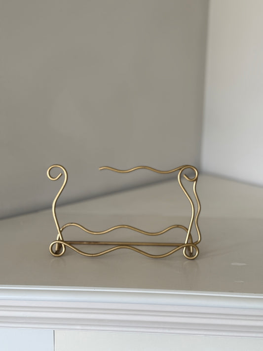 Vintage Gold Wire Display Easel
