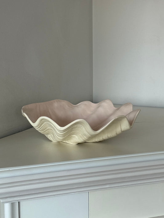 Large Ceramic Clam Shell Bowl