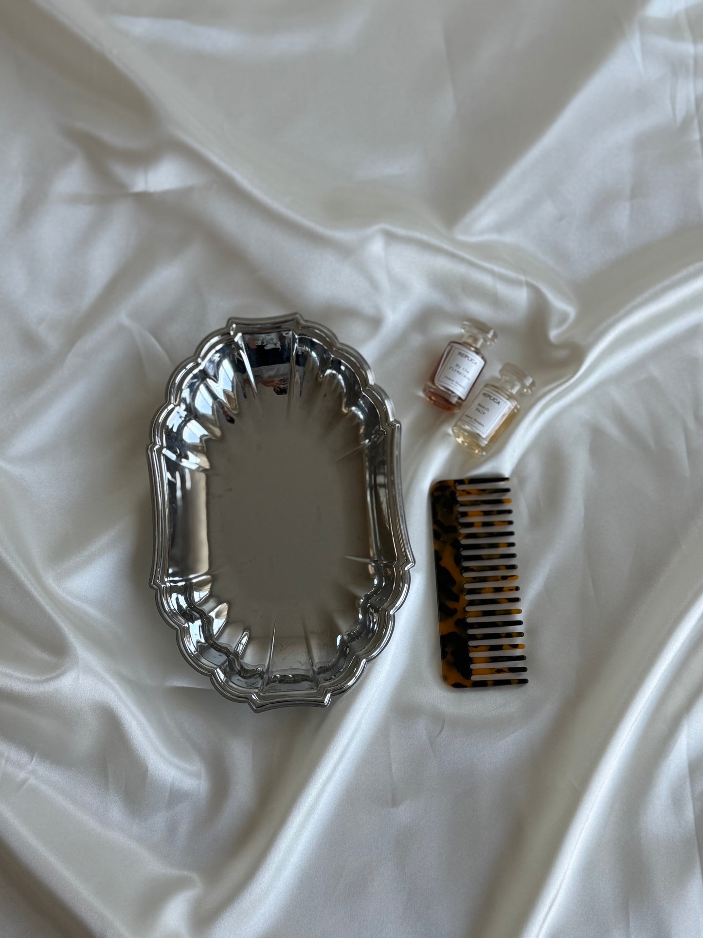 Vintage Chrome-Plated Vanity Tray
