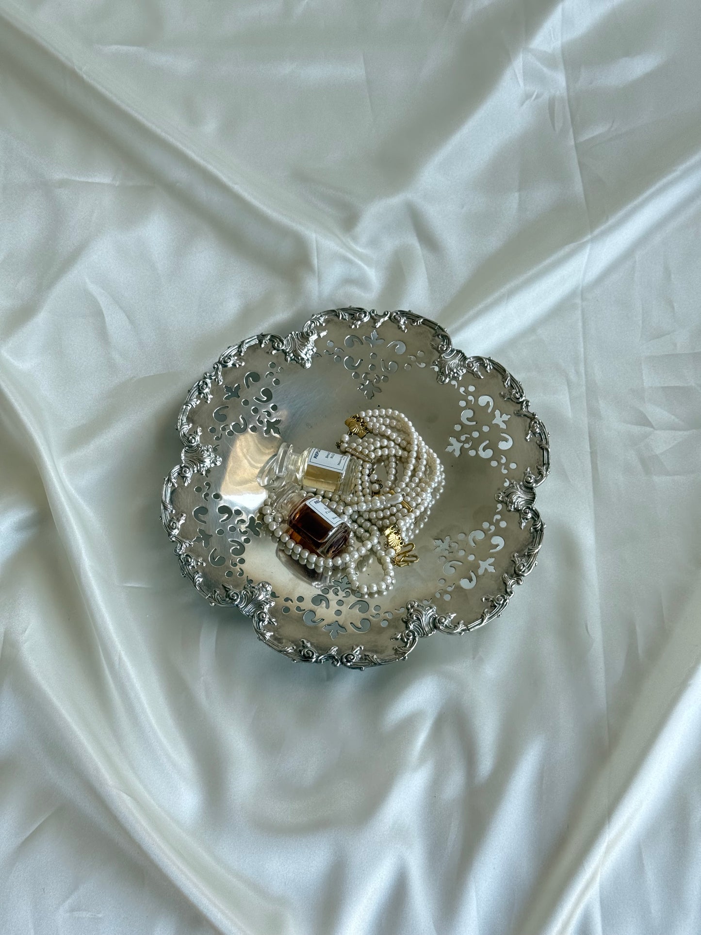 Vintage Silver-Plated Pedestal Serving Bowl