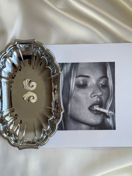 Vintage Gold-Tone Enamel Swirl Earrings