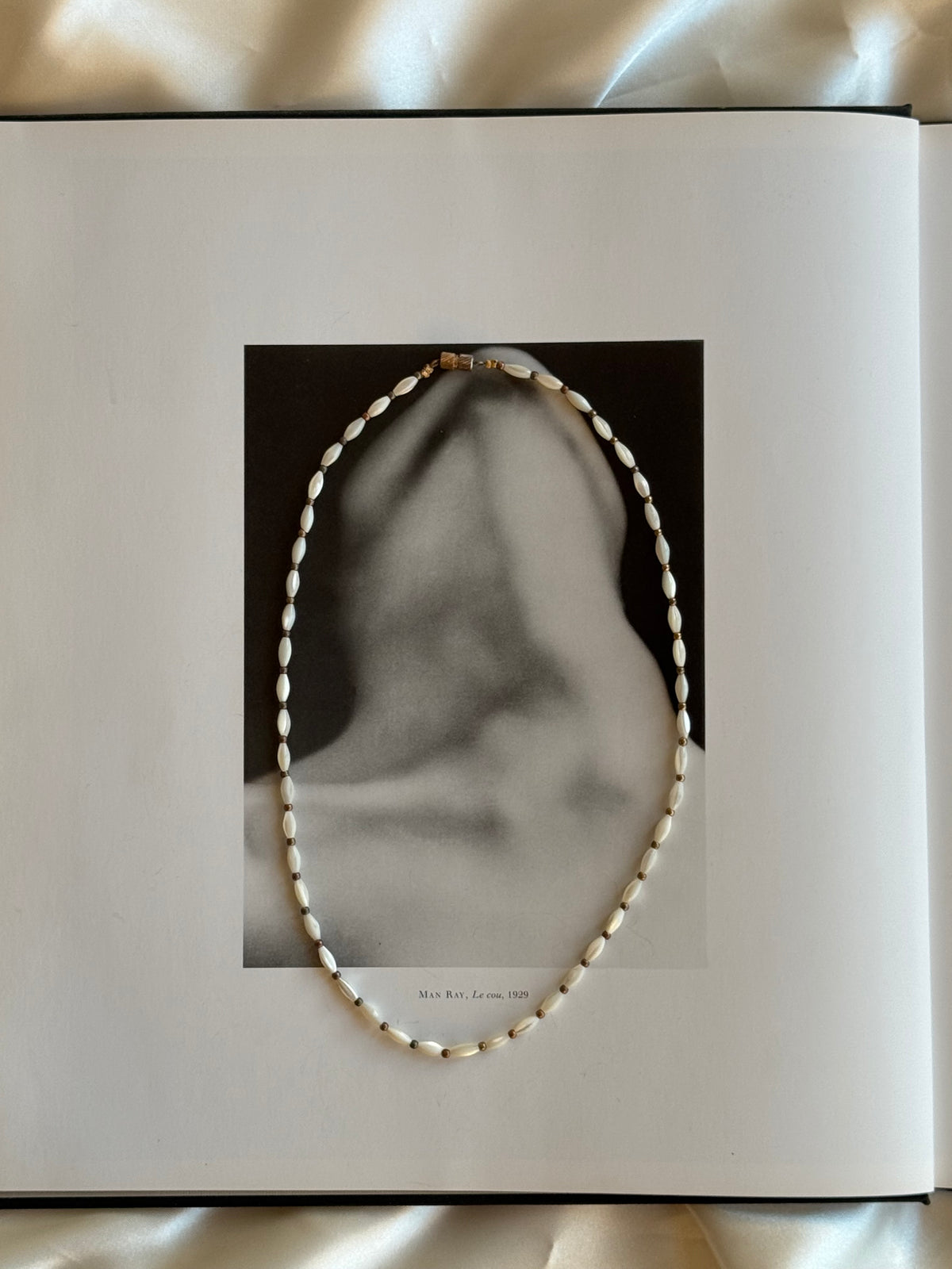 Vintage Mother-of-Pearl Beaded Necklace – 20”