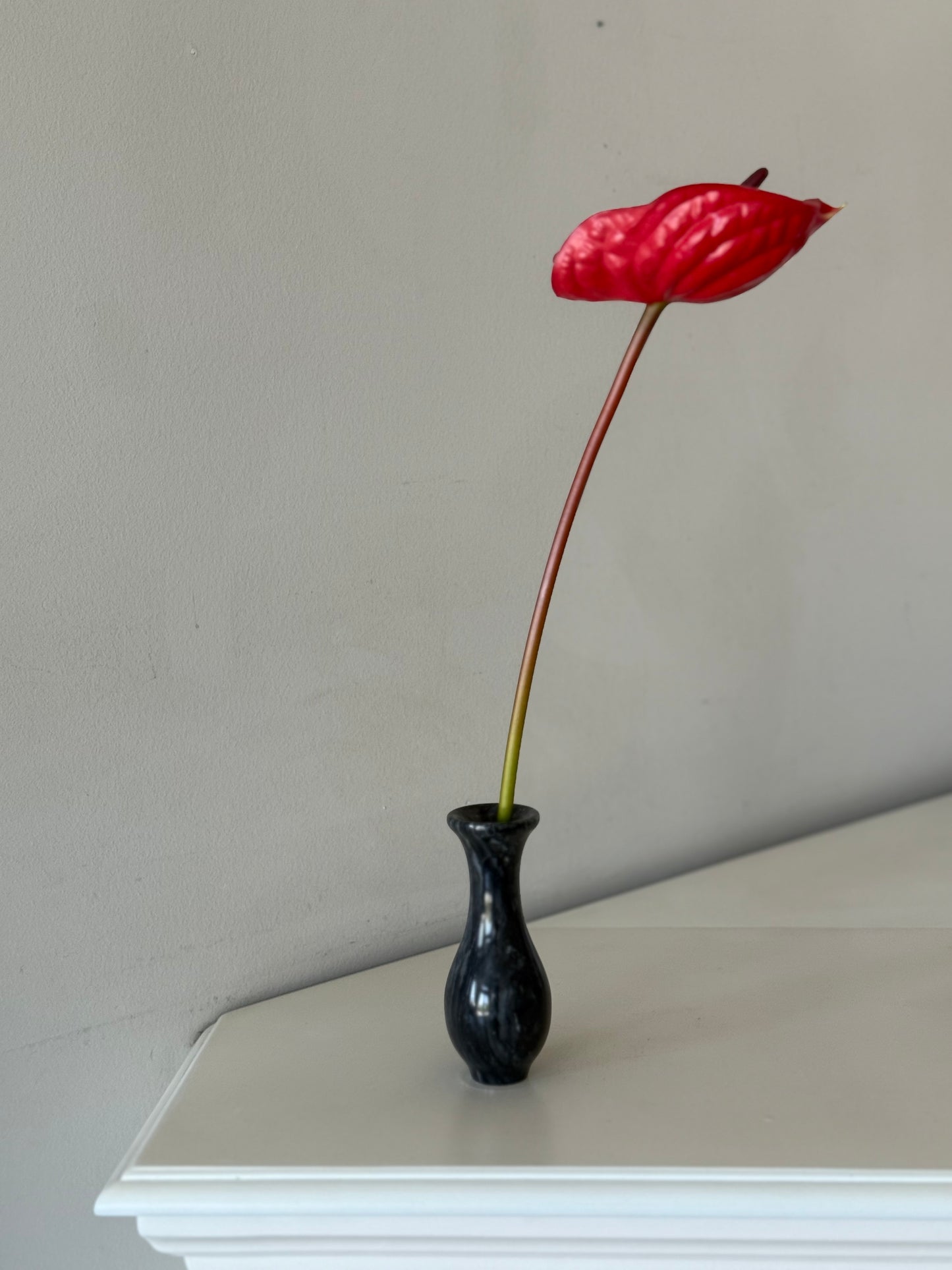 Mini Black Marble Bud Vase