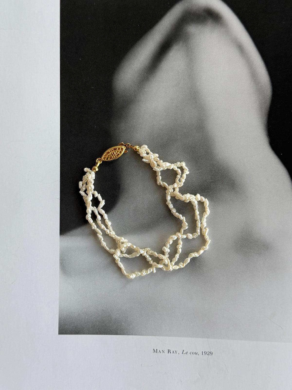 Vintage Triple-Strand Freshwater Pearl Bracelet