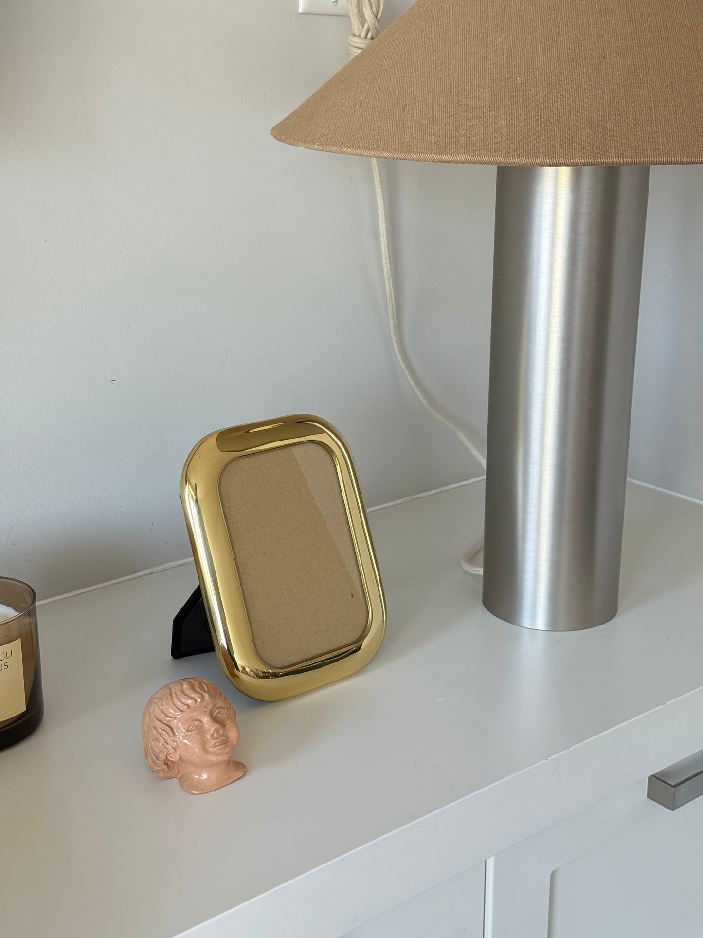 Vintage Postmodern Puffy Brass "Squircle" Frame