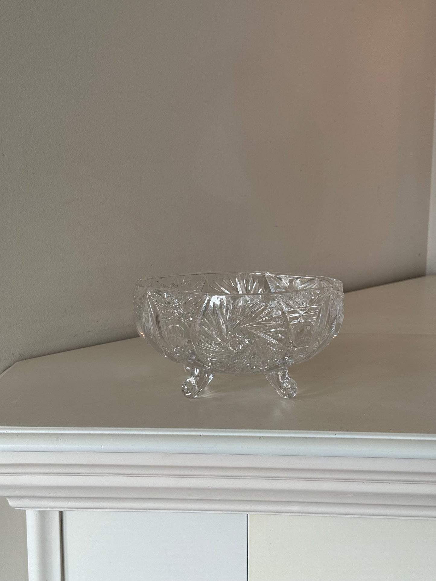 Vintage Crystal Footed Bowl