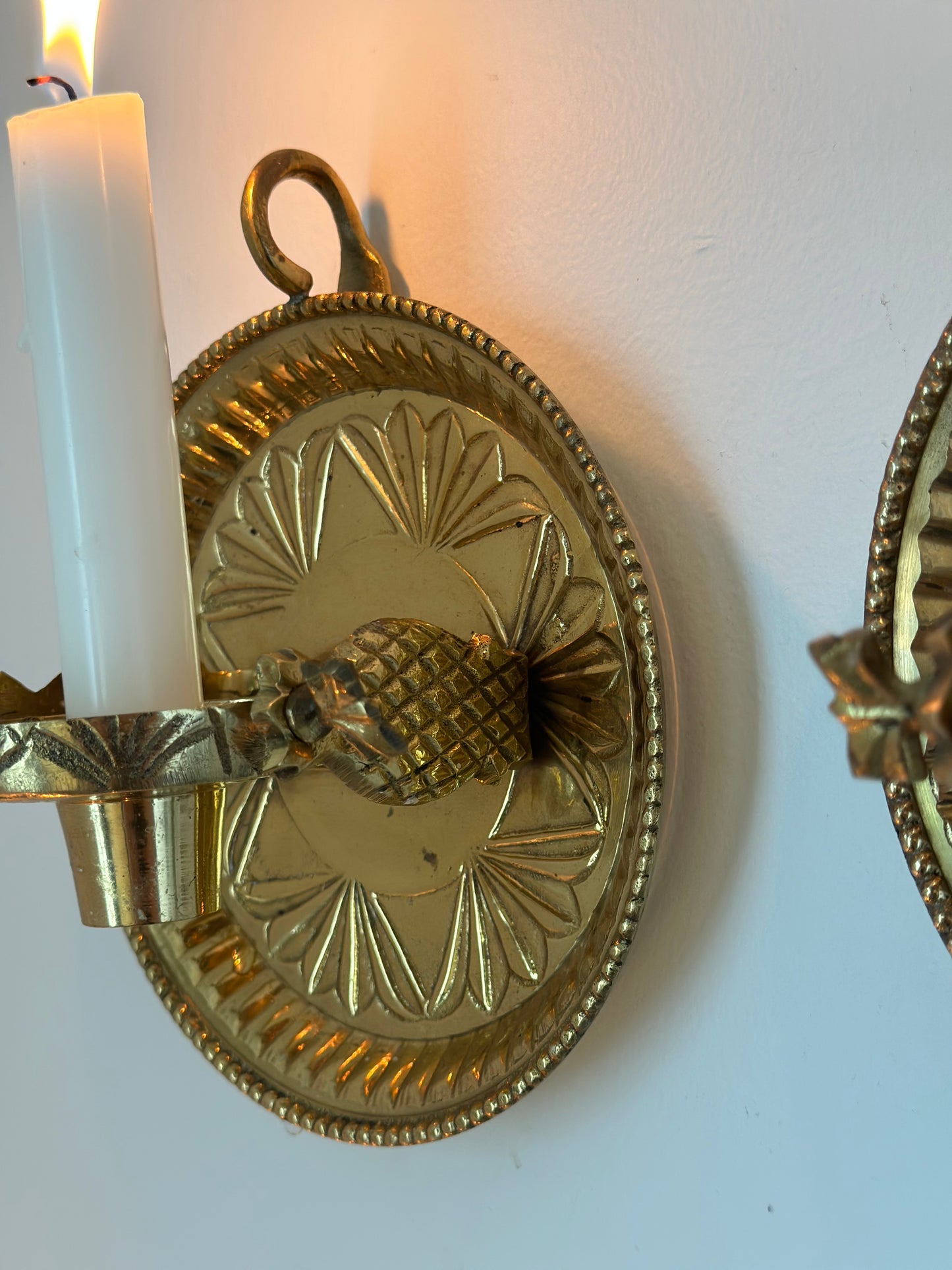 Brass sconces candleholders