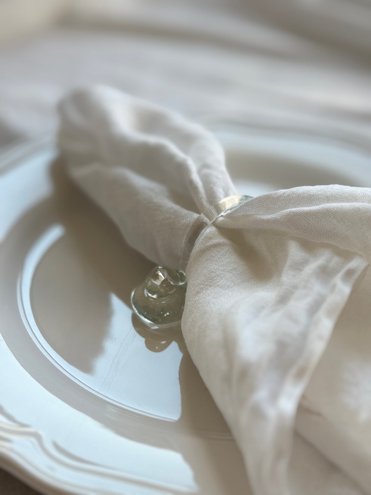 Vintage Glass Swan napkin rings