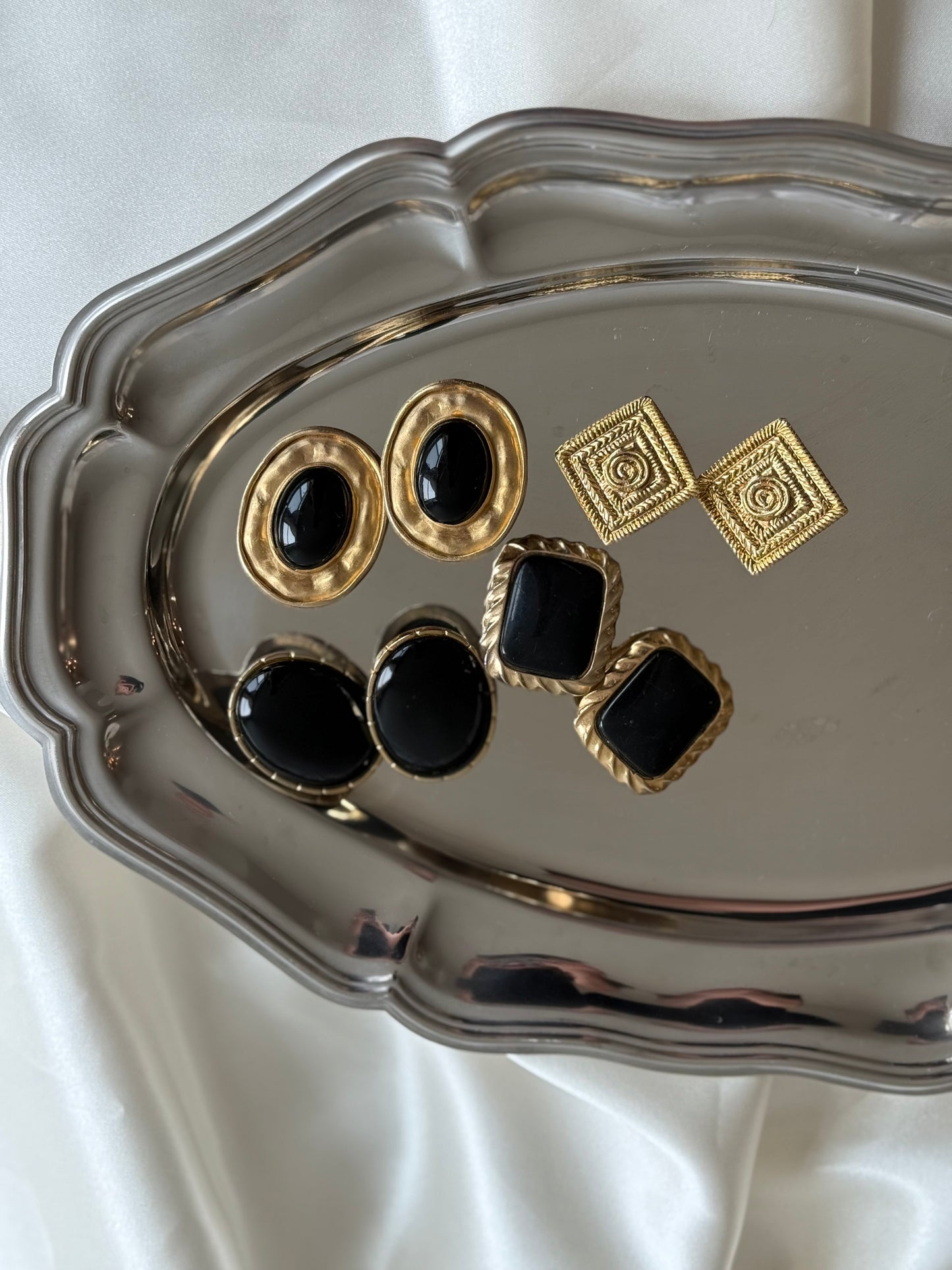 Vintage Gold-Toned Clip-On Earrings