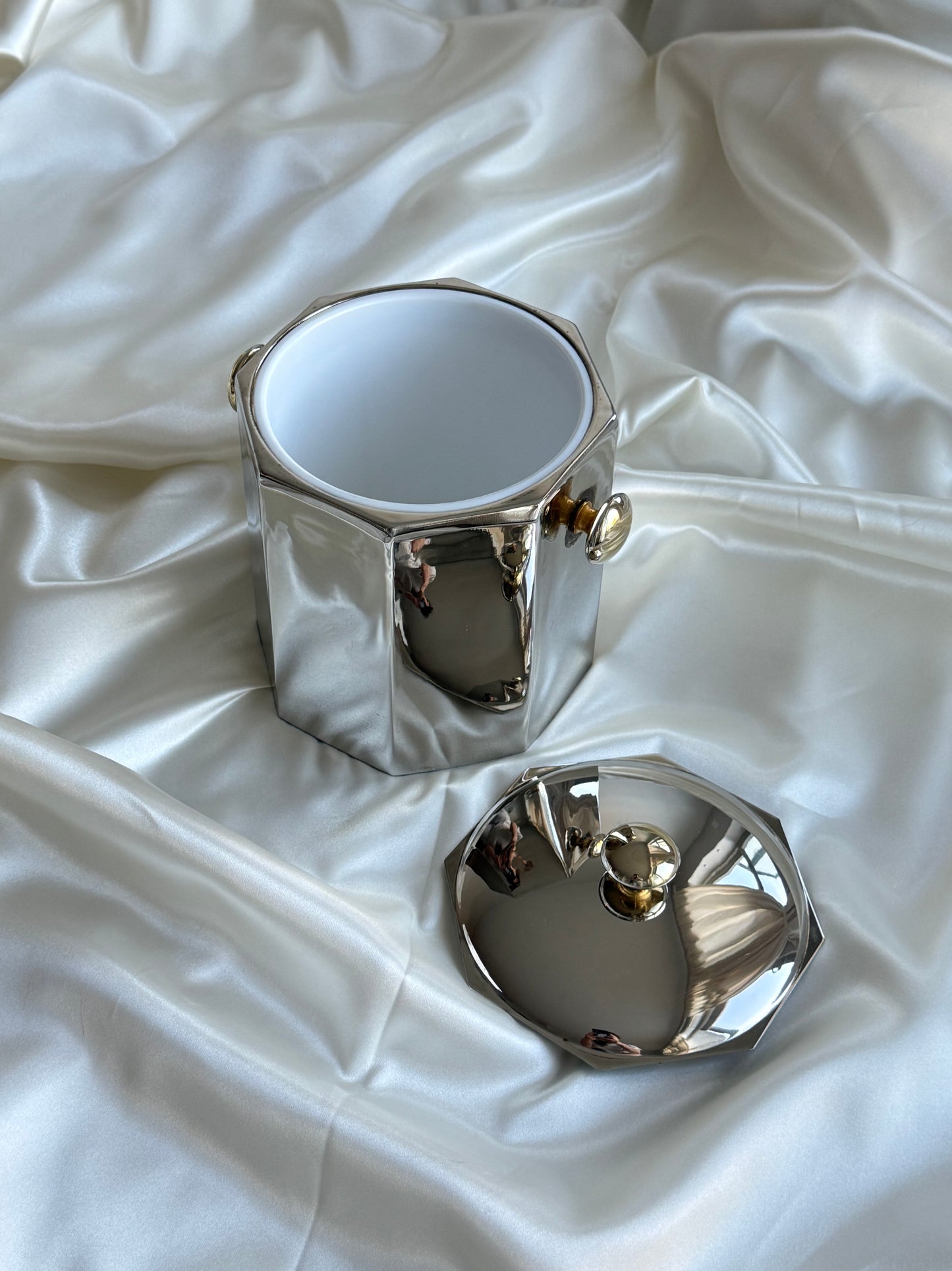 Vintage Silver-Plated Lidded Container / Ice Bucket