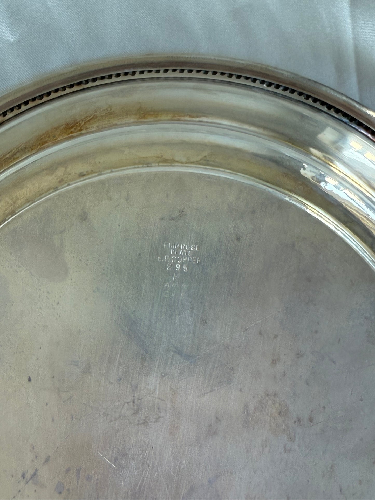Vintage Primrose Plate Silver Plated Serving Tray