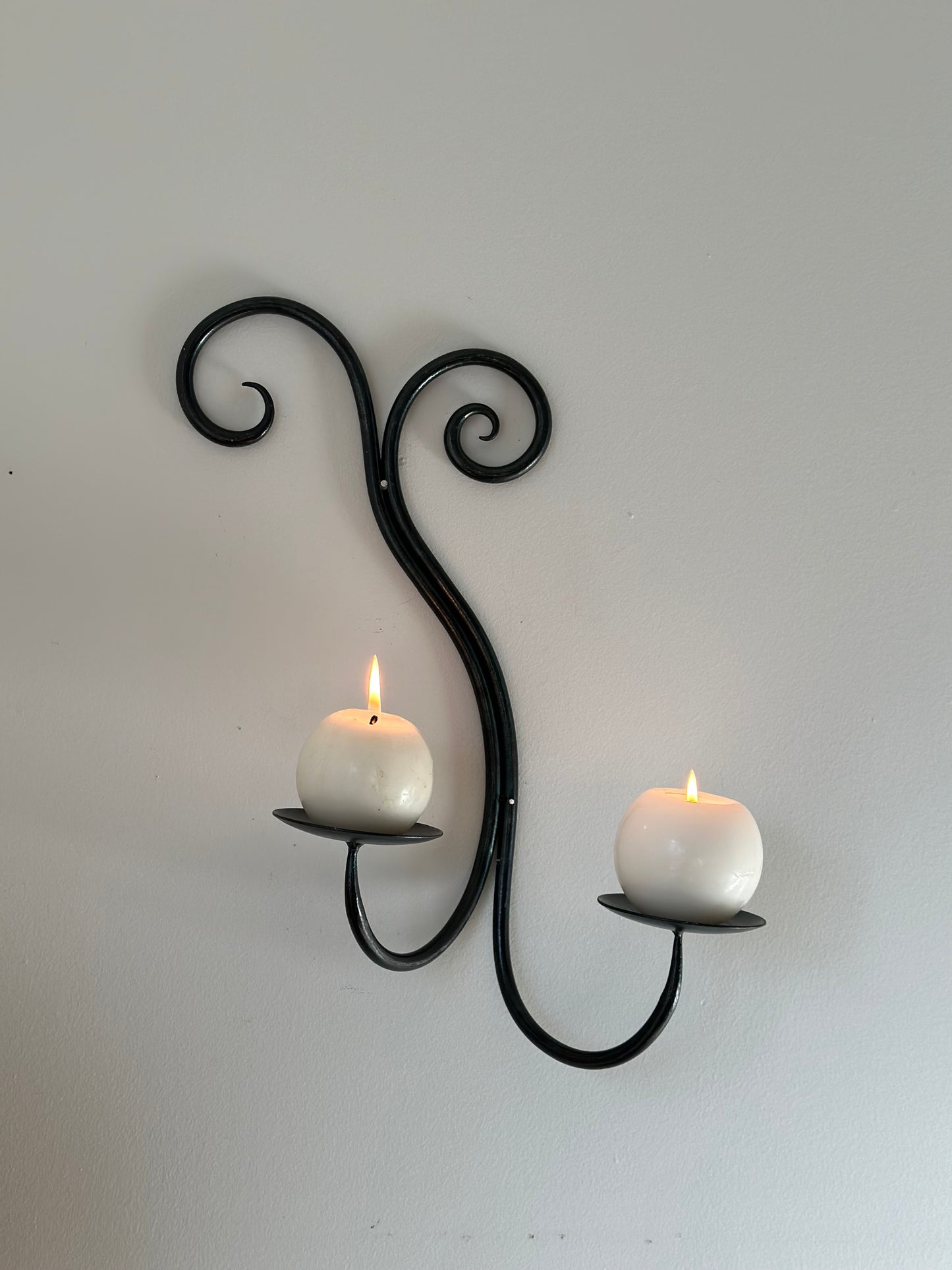 Black candleholder sconce