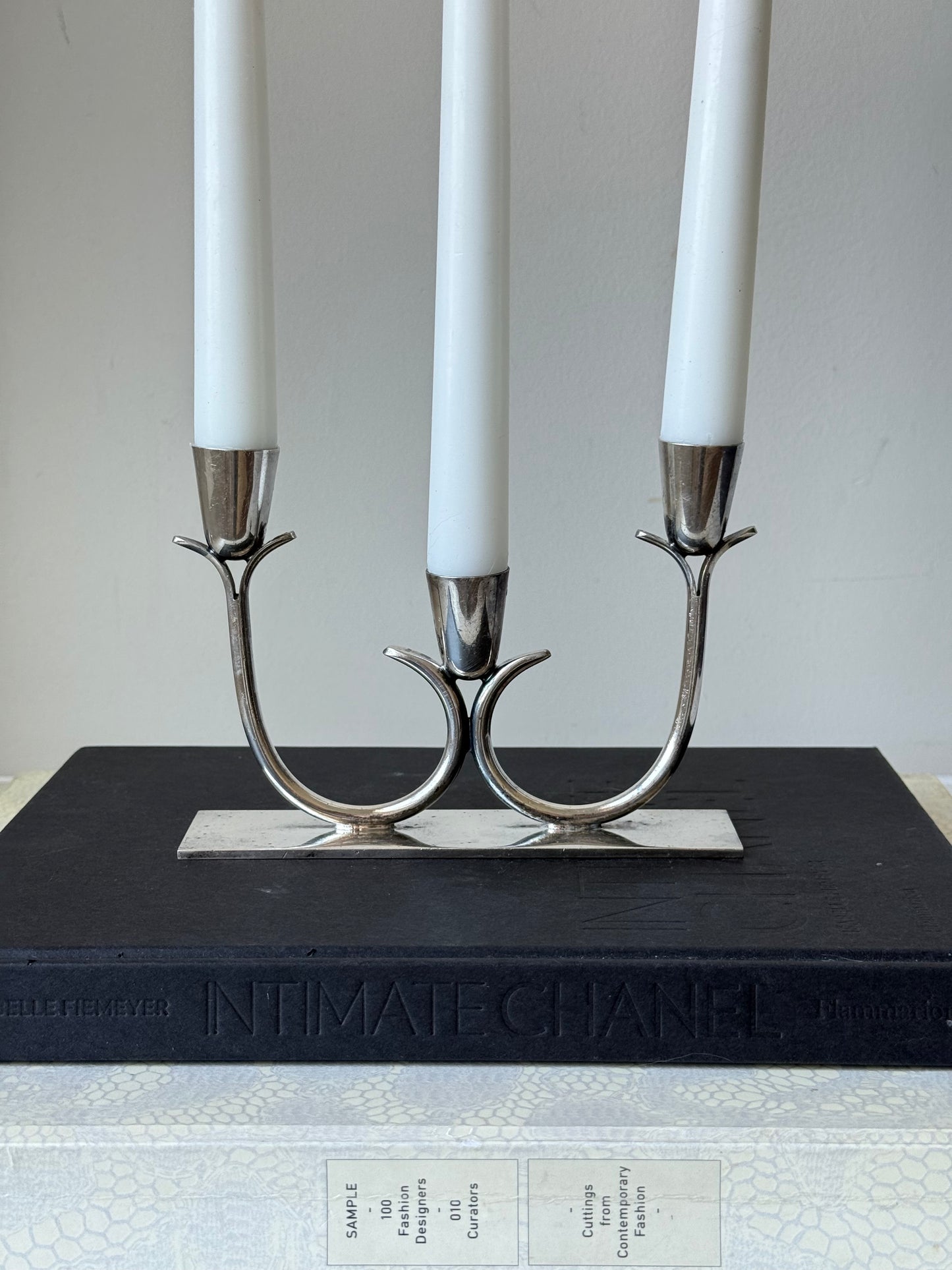 Vintage Silver Plated Triple Candle Holder / Candelabra