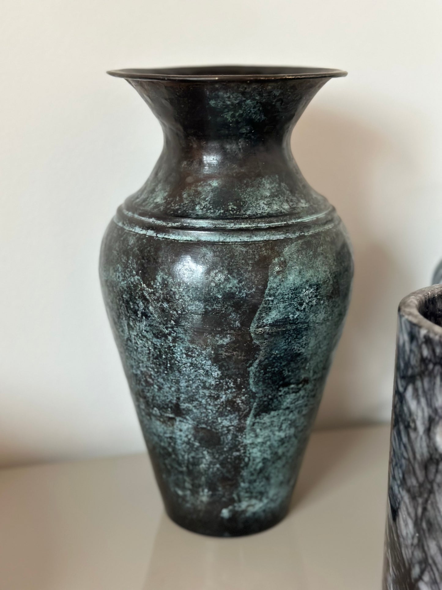 Vintage metal vase