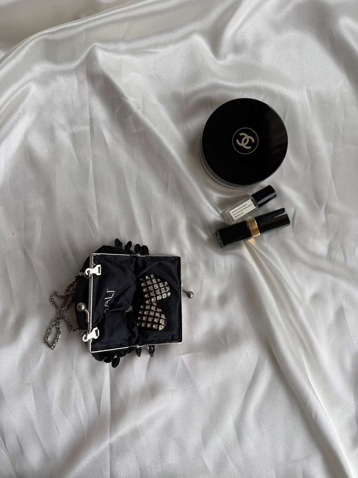 Vintage Black Sequin Mini Evening Bag