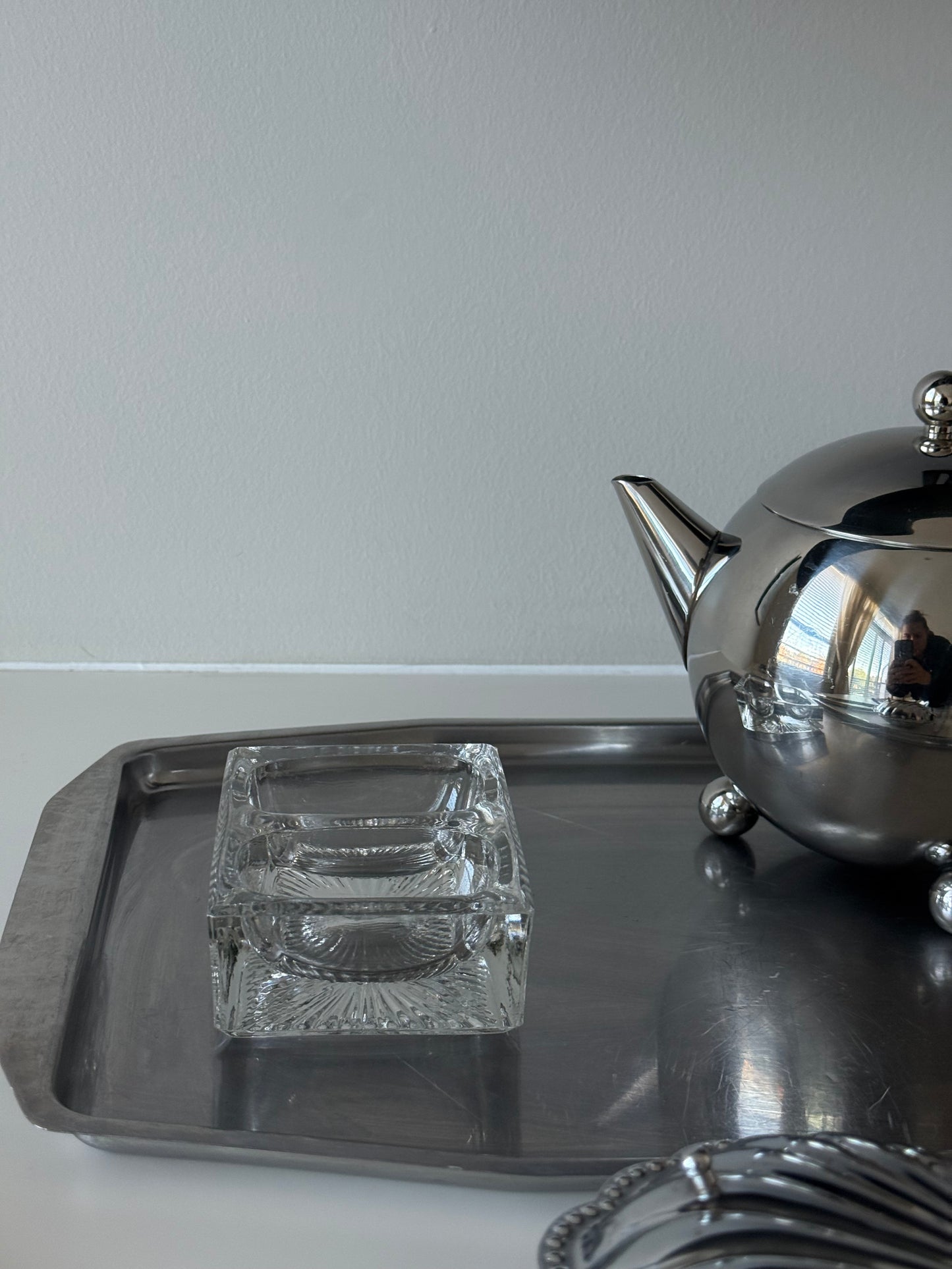 Vintage Pressed Glass Divided Dish