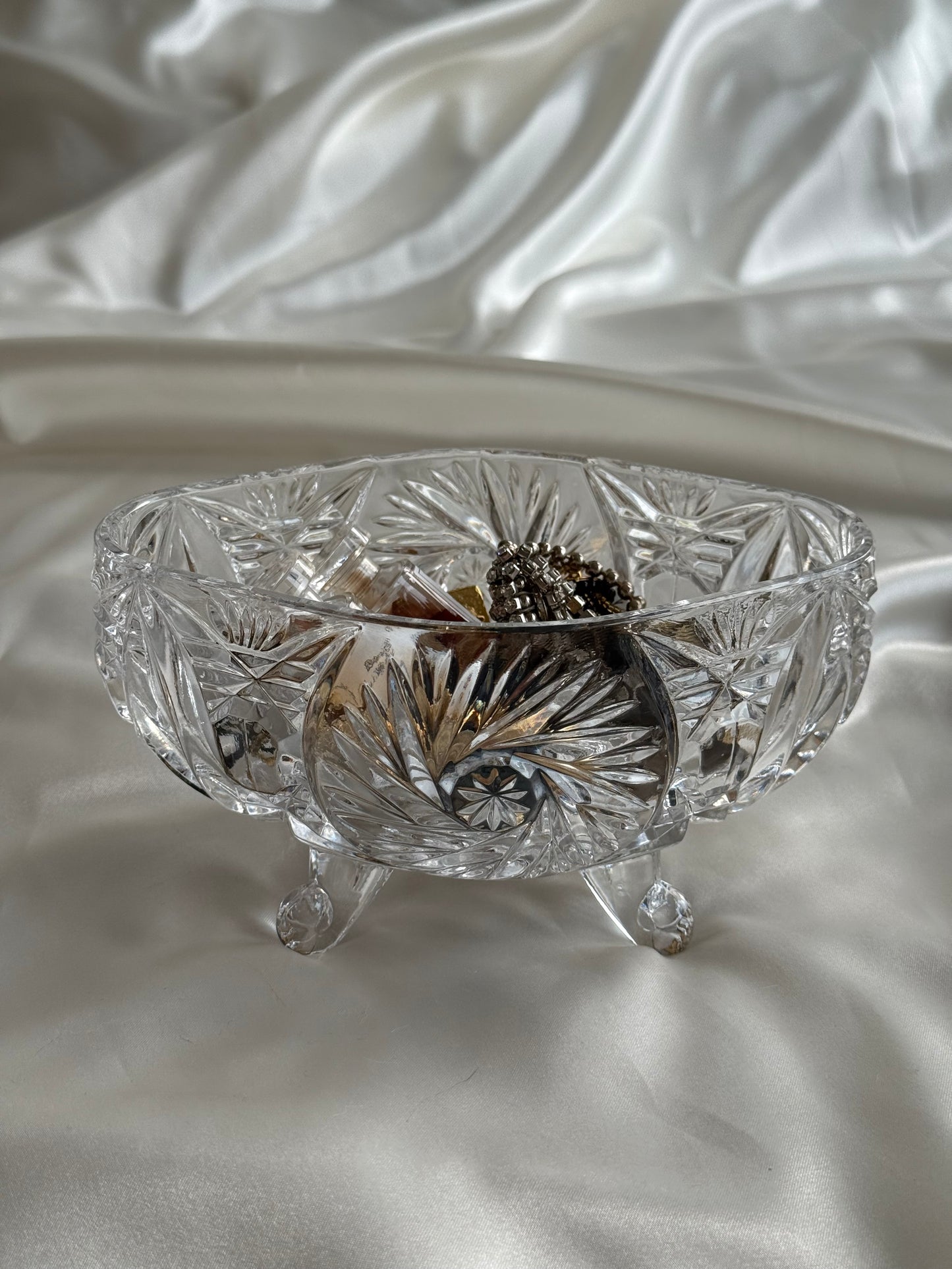 Vintage Crystal Footed Bowl