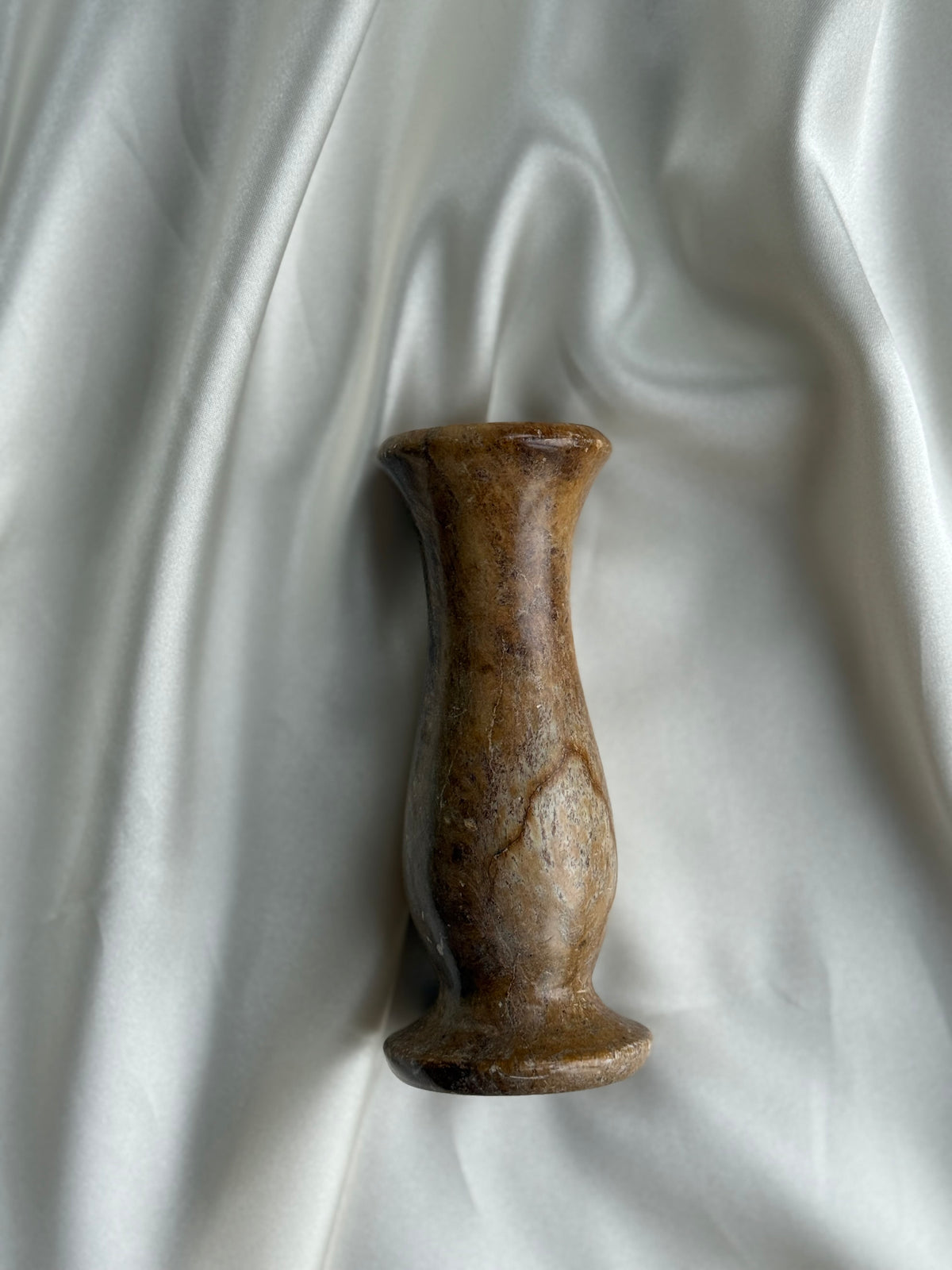 Vintage Carved Stone Bud Vase