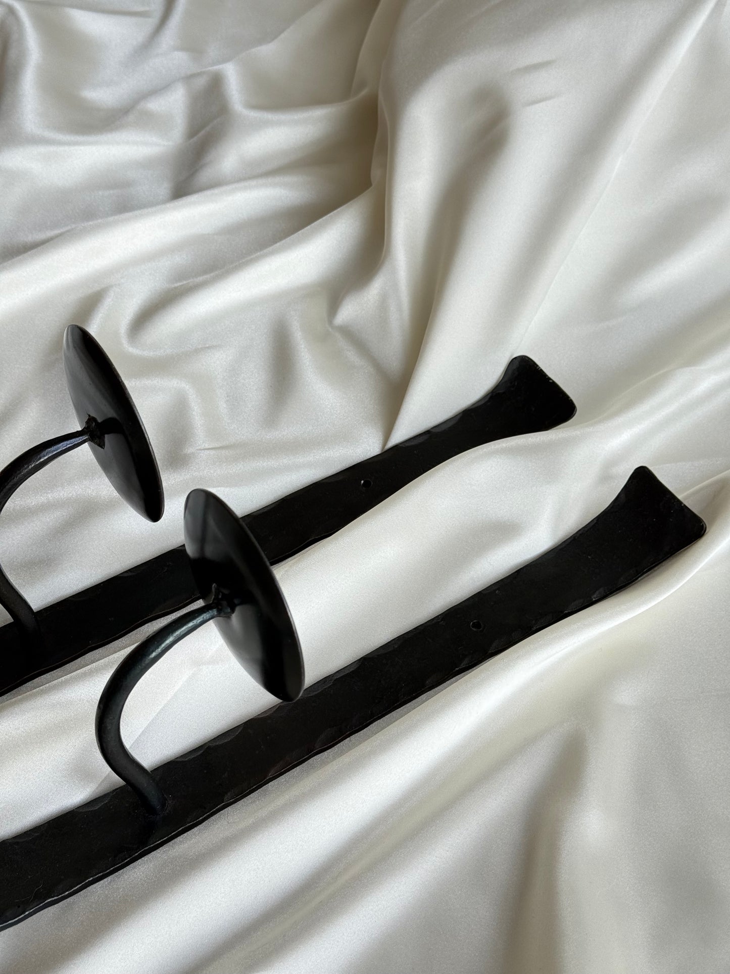 Hand-Forged Iron Wall Candle Holders – Set of 2