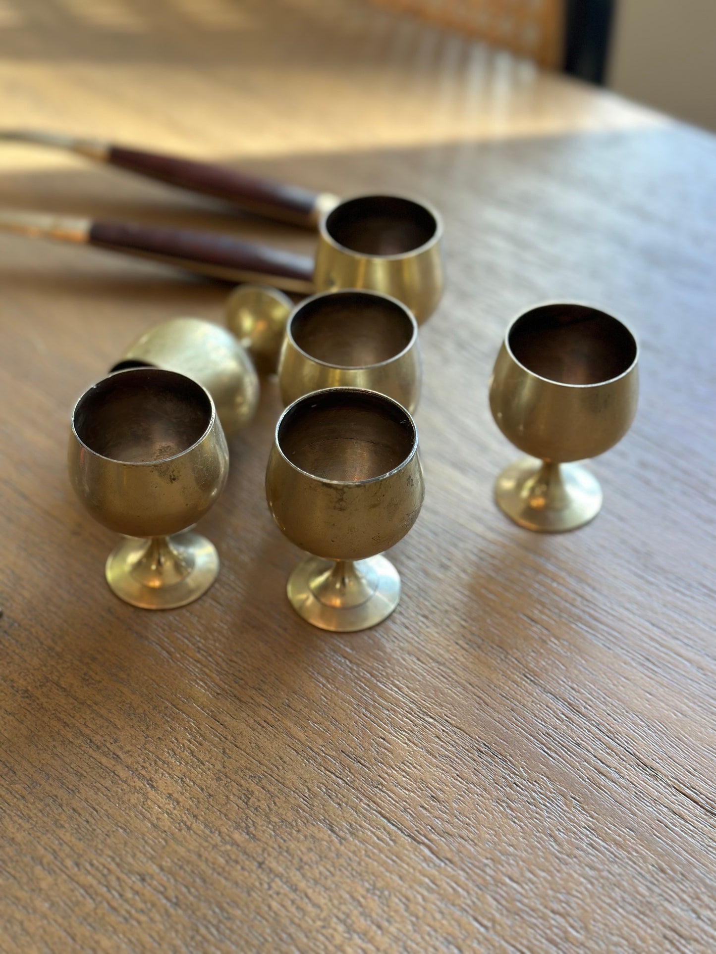 Mini brass globes