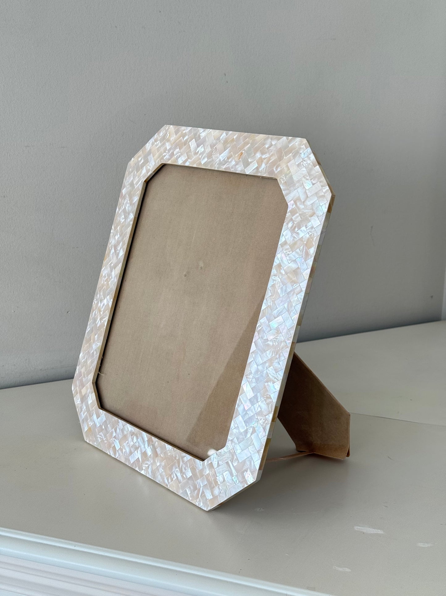 Large Vintage Mother of Pearl Picture Frame