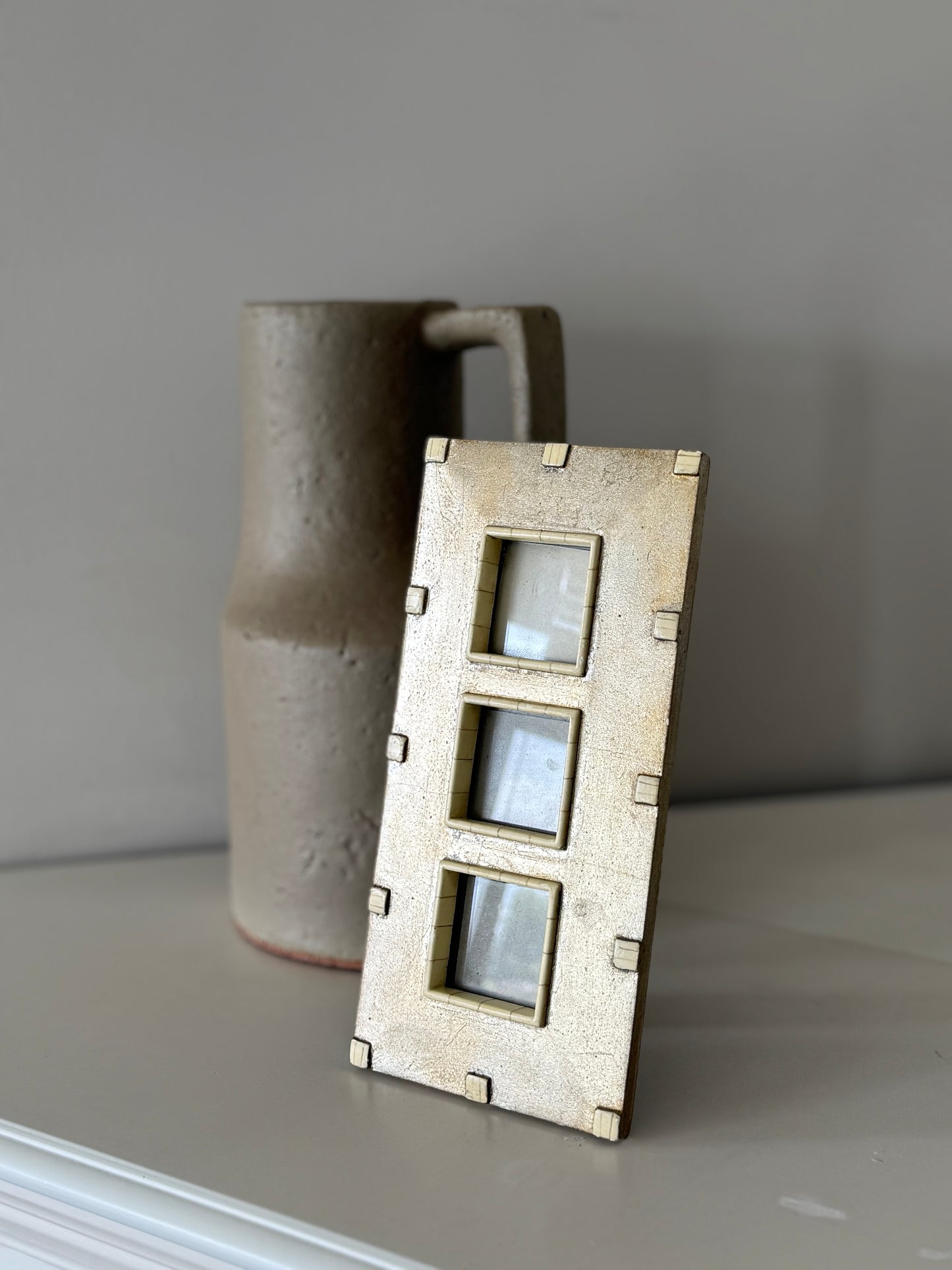 Vintage Terragrafics 3-Opening Bone Inlay Frame