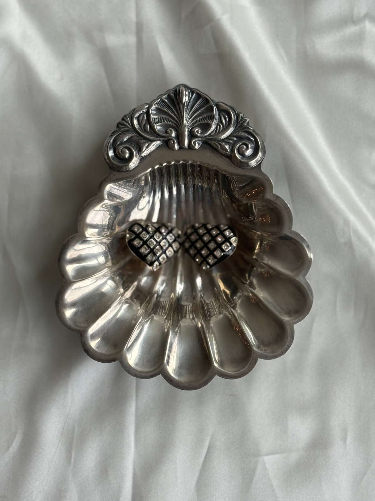 Vintage Sussex Plate Silver-Plated Scallop Shell Dish