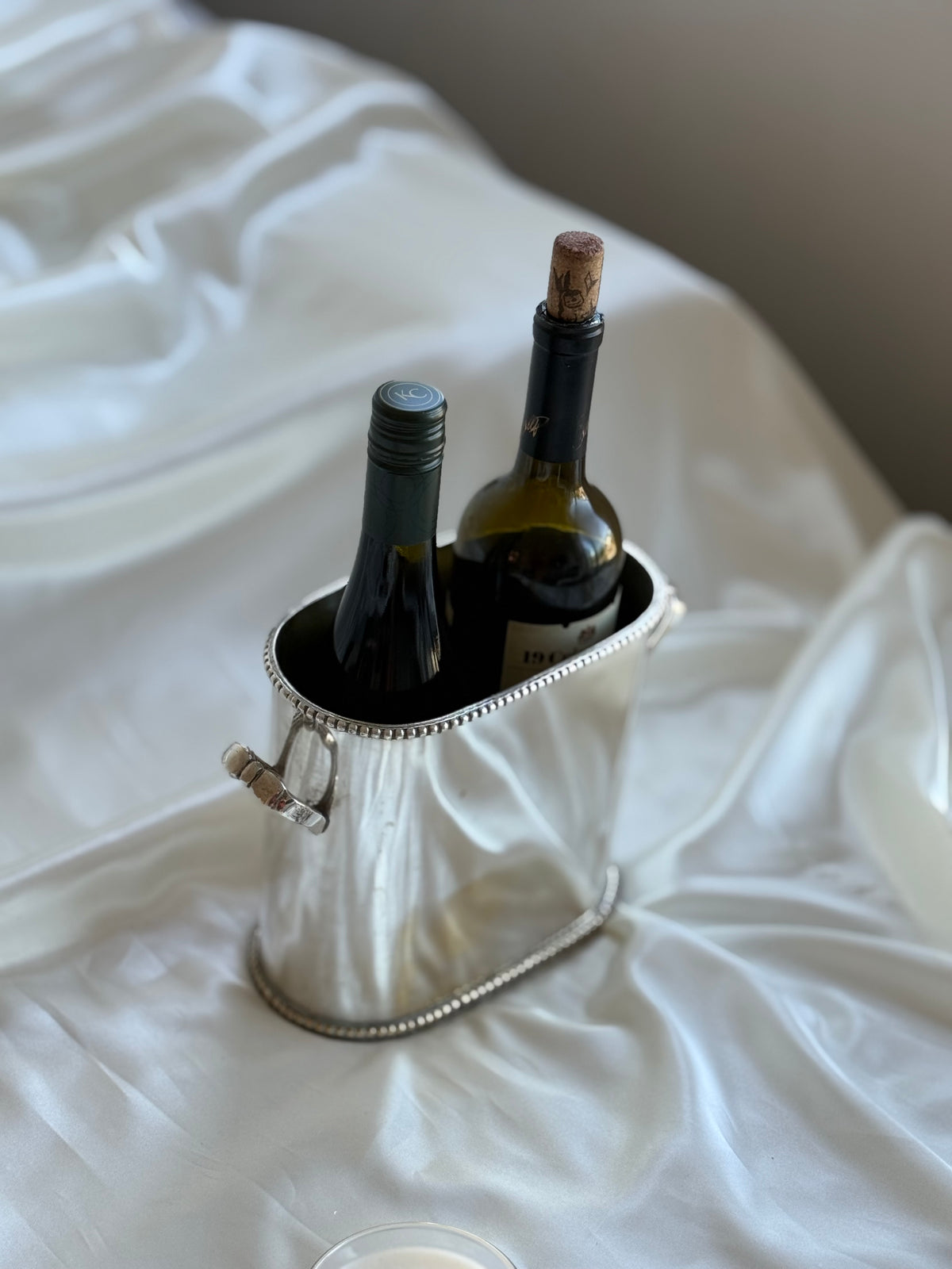 Vintage Silver-Plated Double Wine Cooler