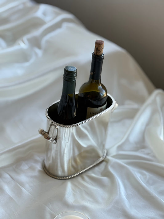 Vintage Silver-Plated Double Wine Cooler