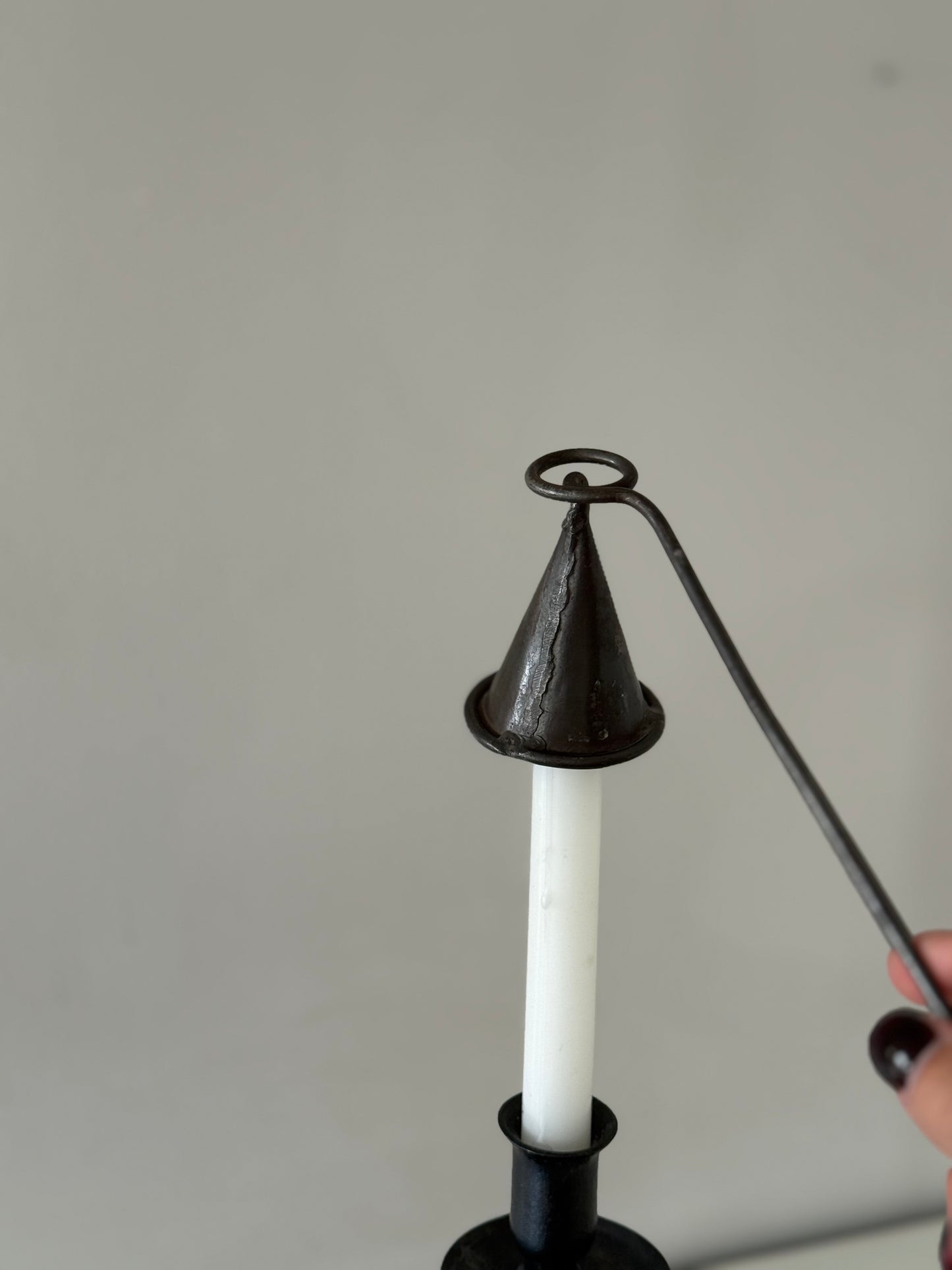 Vintage Wrought Iron Candle Snuffer