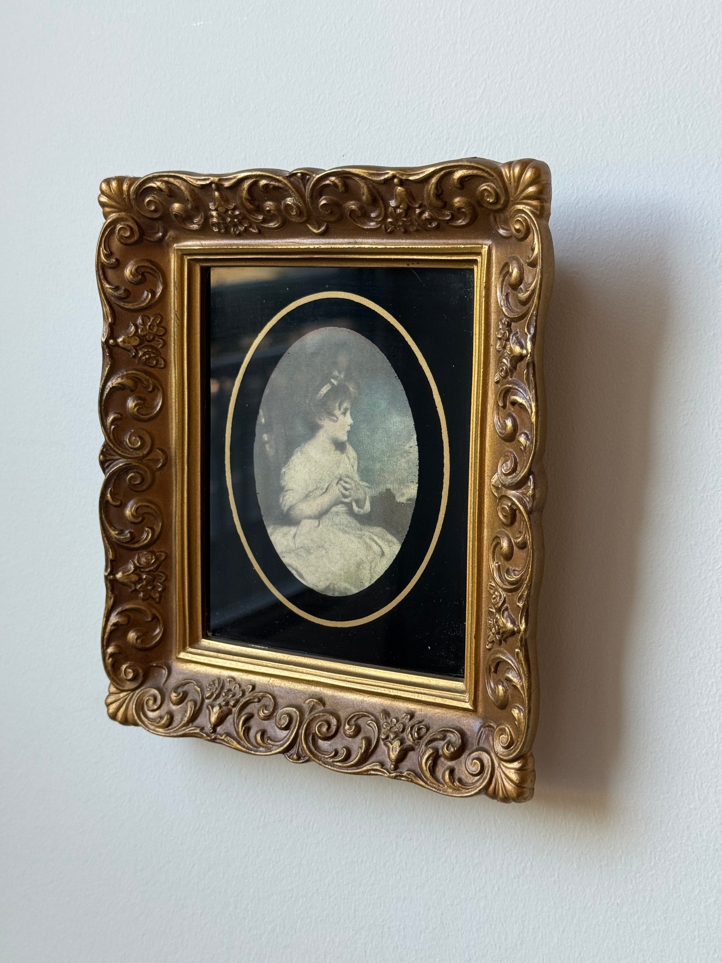 Gold Ornate Frame with Portrait Print