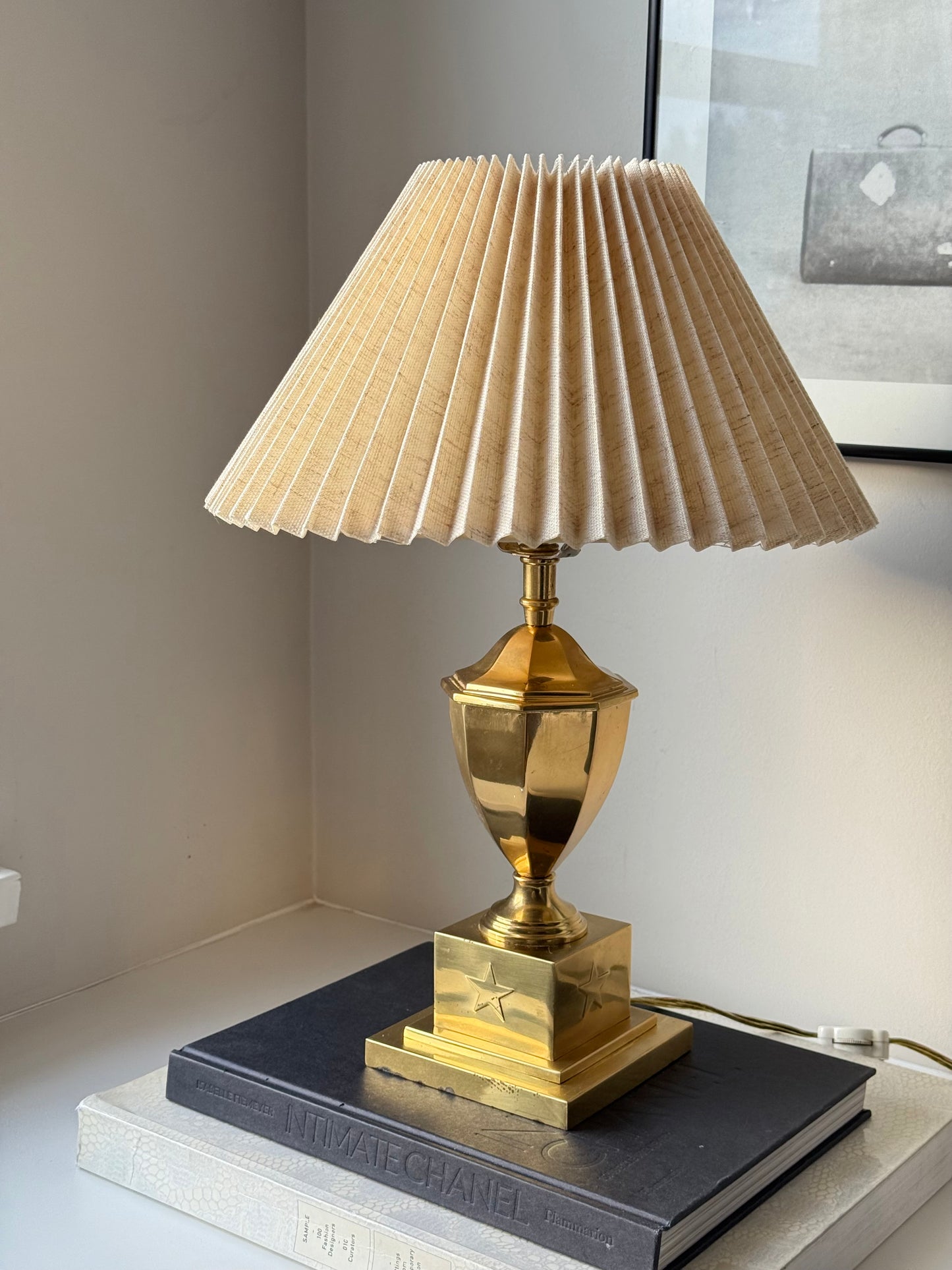 Vintage solid brass lamp