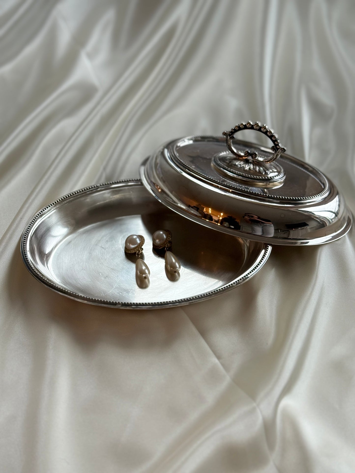 Vintage English Silver-Plated Covered Serving Dish – F. Brooks