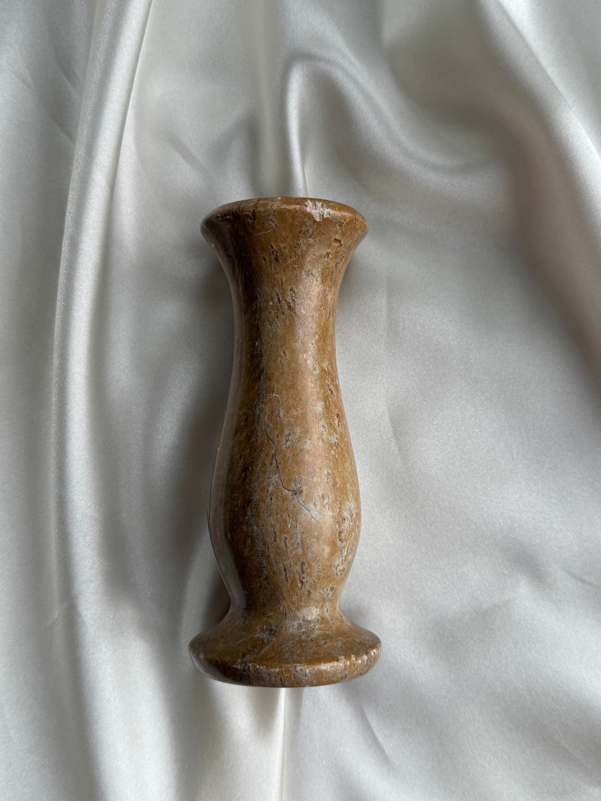 Vintage Carved Stone Bud Vase
