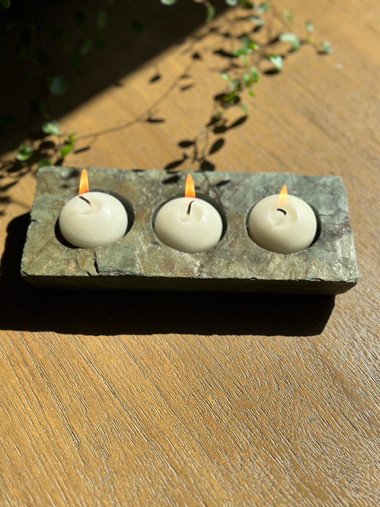 Stone tealight holder