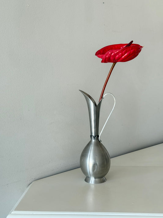 Vintage Norwegian Pewter Pitcher / Bud Vase
