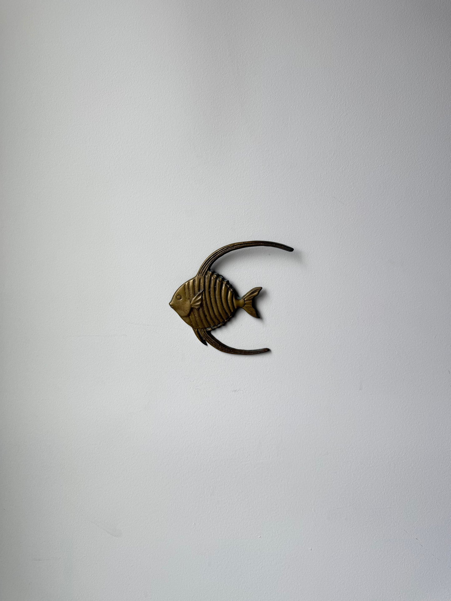 Vintage Brass Fish Wall Hanging