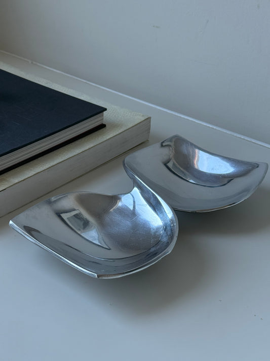 Vintage Sculptural Aluminum Dish