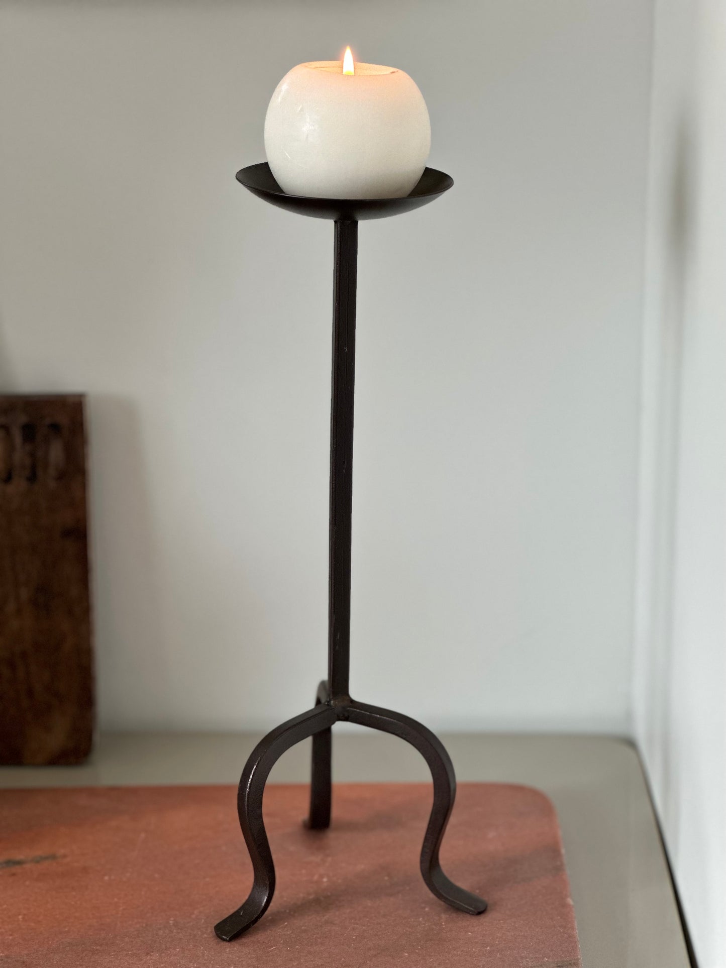 Vintage metal candleholder + lampshade