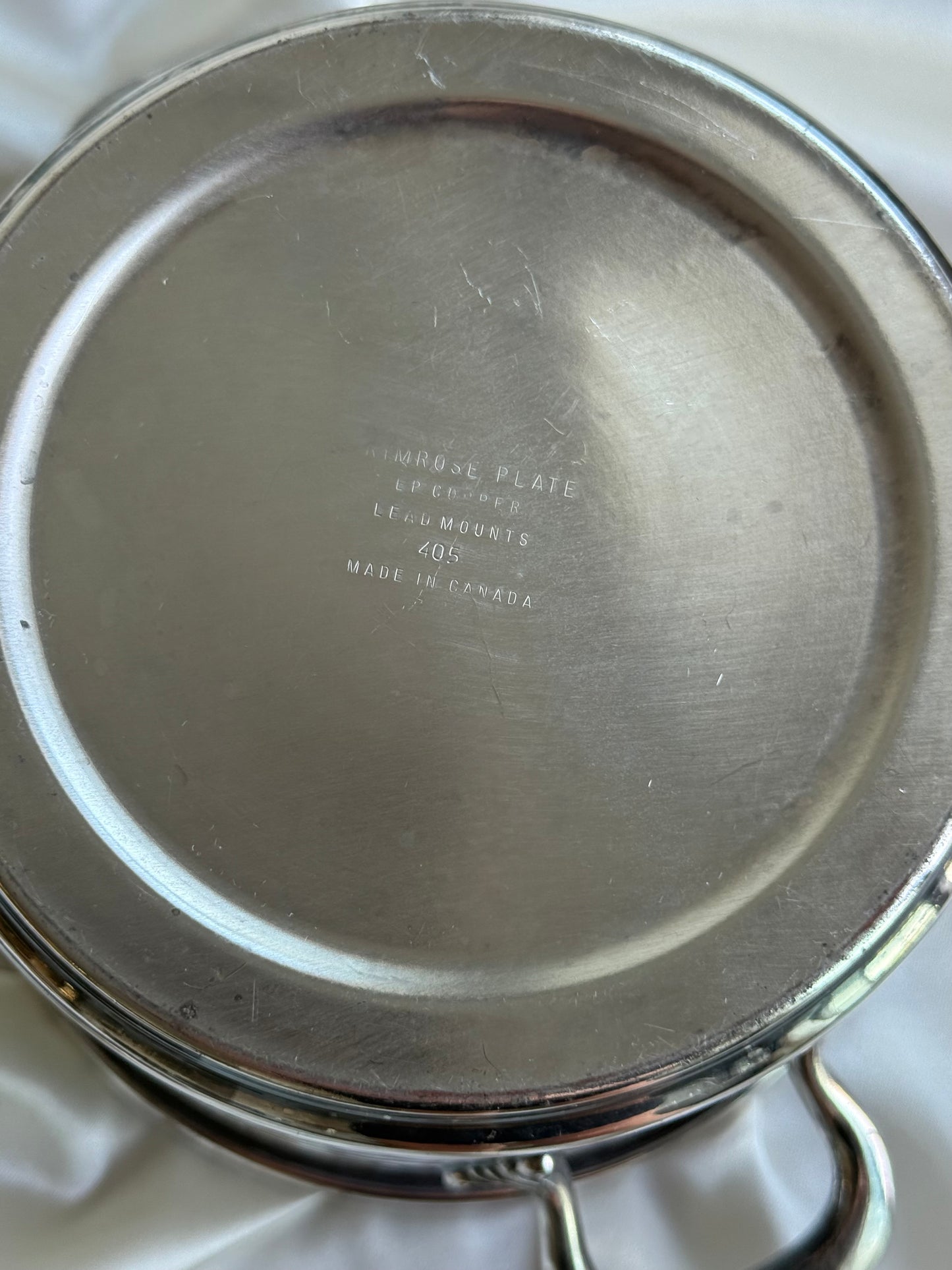 Vintage Primrose Plate Silver-Plated Ice Bucket with Tongs