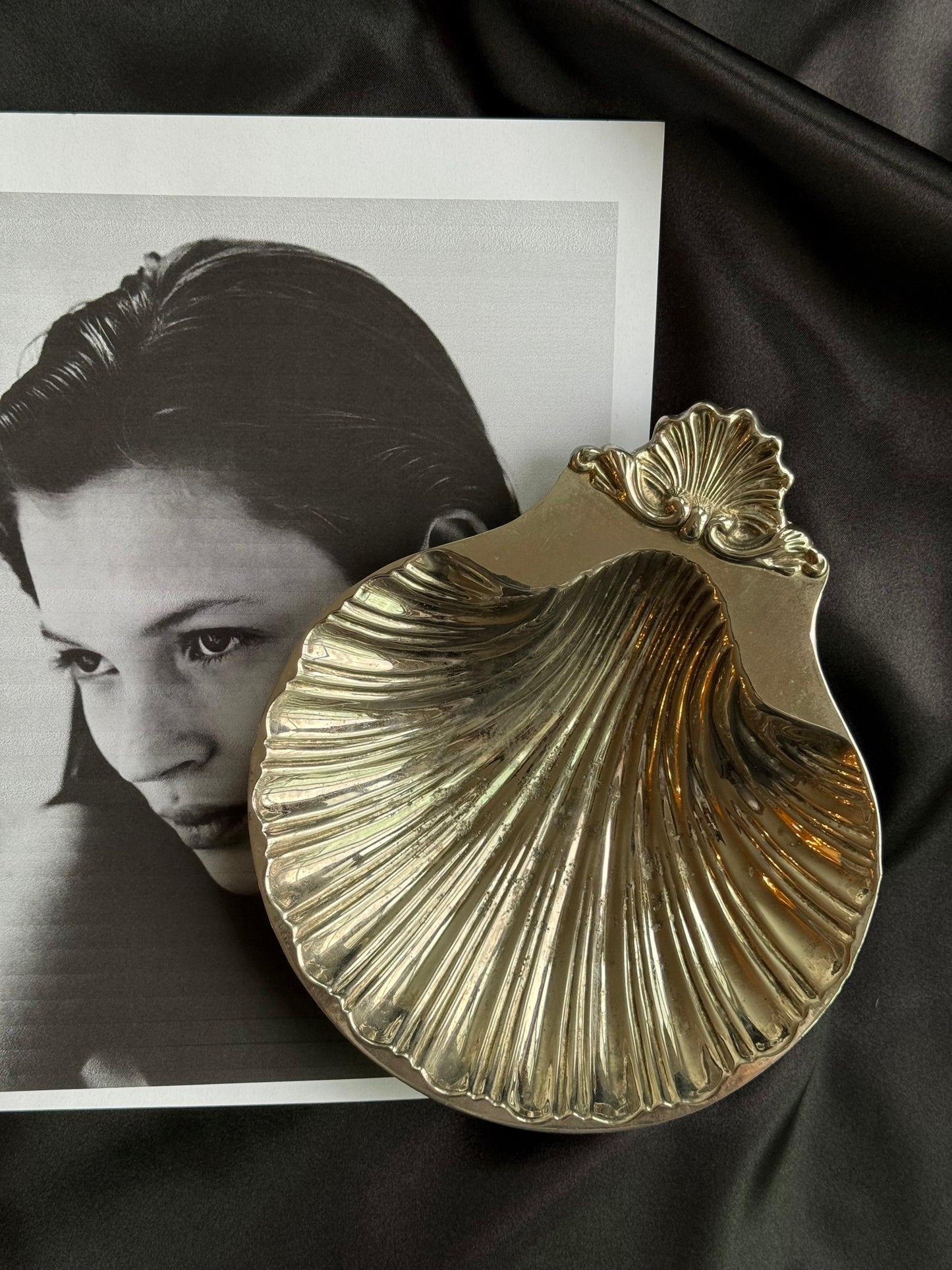 Silver-Plated Shell Catchall Dish