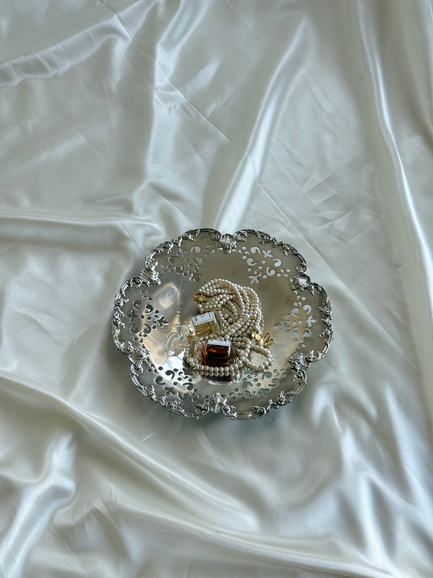 Vintage Silver-Plated Pedestal Serving Bowl