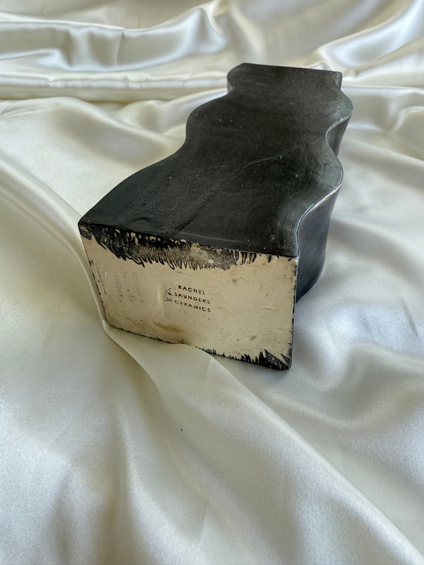Wavy organic ceramic vase