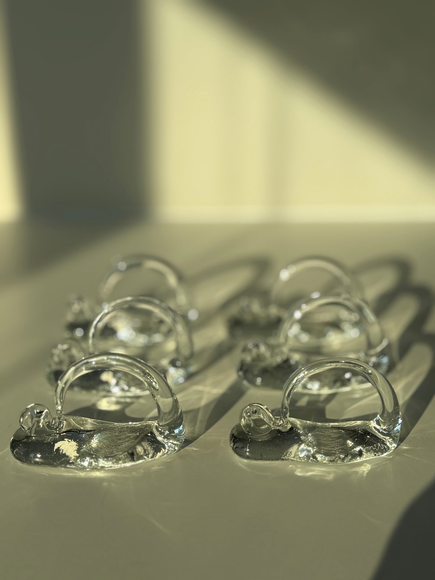 Vintage Glass Swan napkin rings