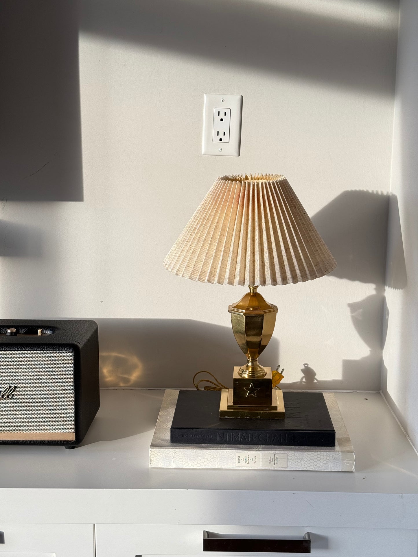Vintage solid brass lamp