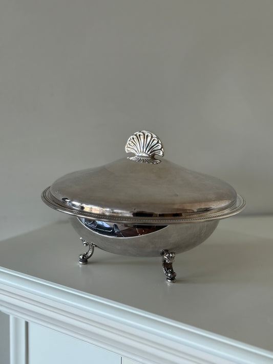 Vintage Silver-Plated Covered Serving Dish